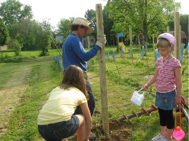 End posts being put in
