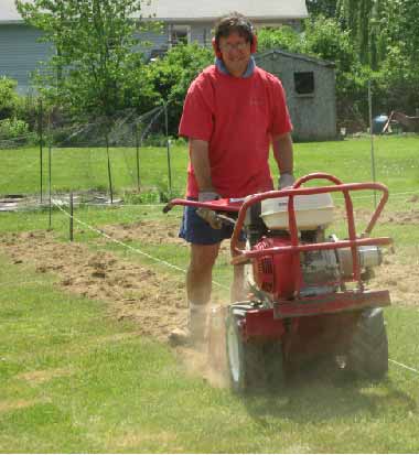 Ground being rototilled for new vineyard